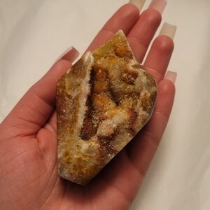 Red Jasper Crystal With Druzy Quartz Partially Polished Cut Base Self Standing